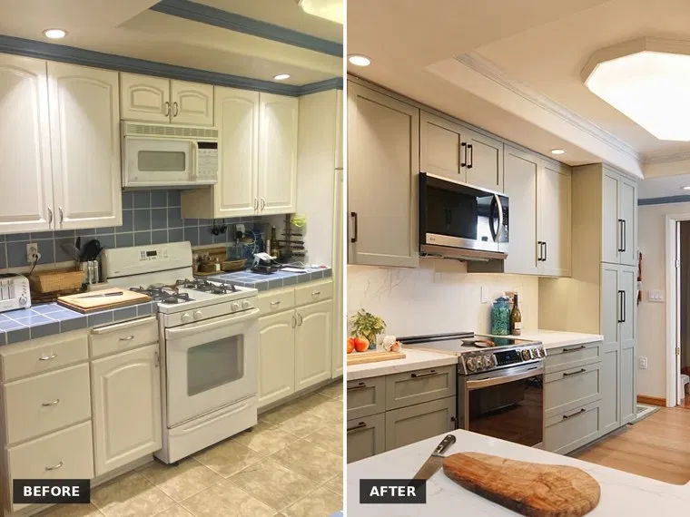 From Blue Tile Counters to Quartz: A Menlo Park Kitchen Remodel