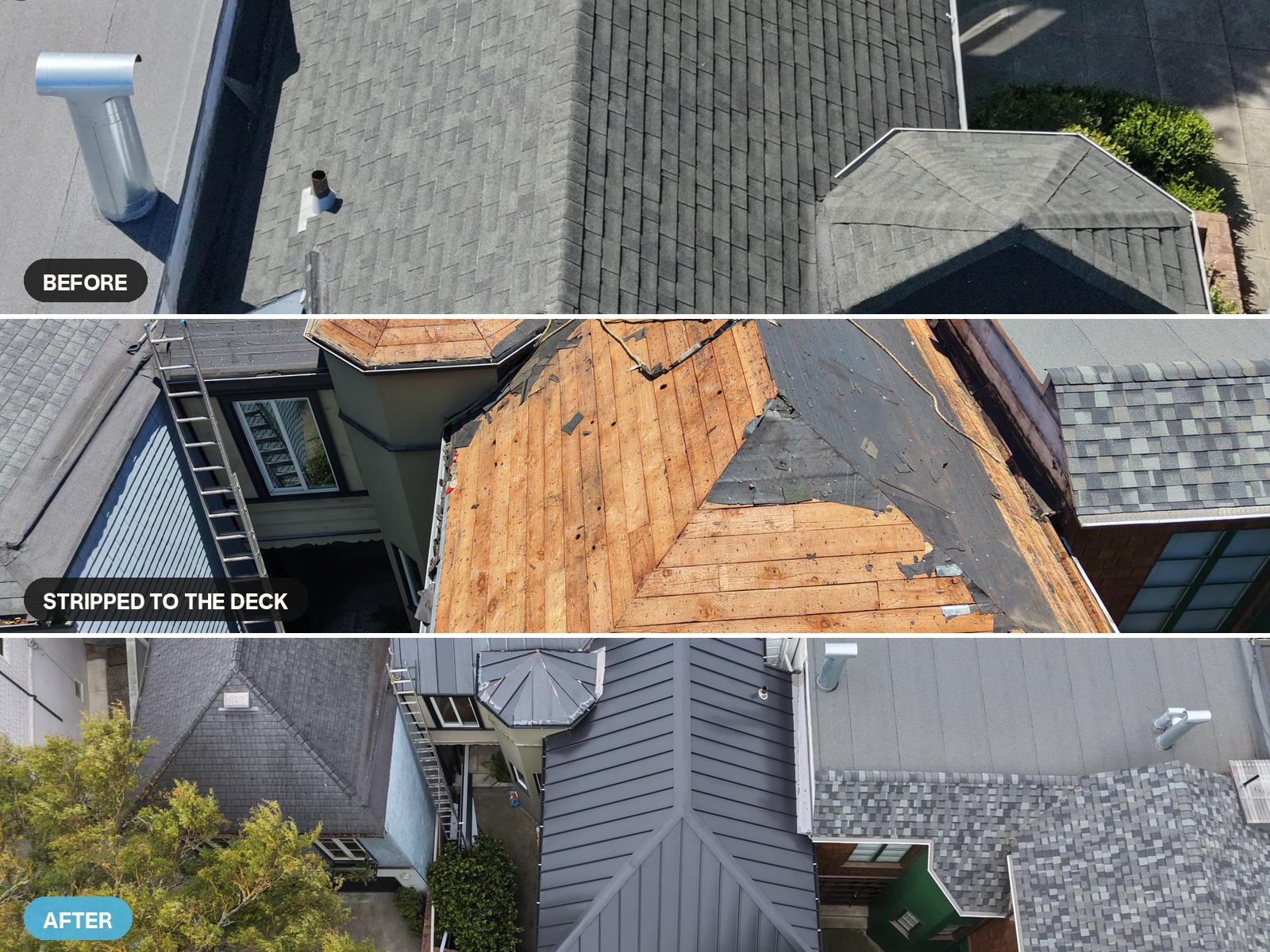 Eight Slopes, One Point: A Metal Roof in San Francisco